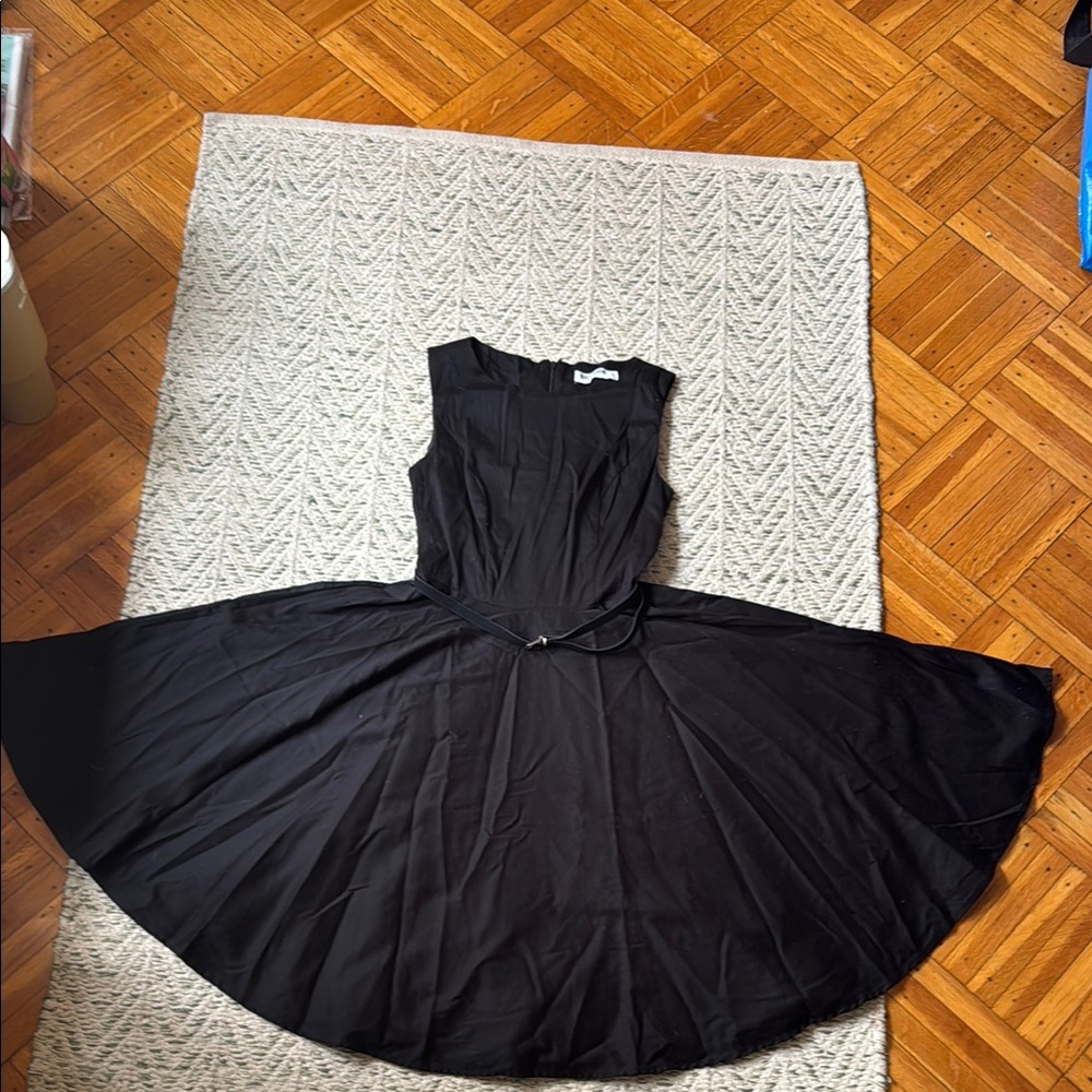 Grace Karin Black Fit and Flare Midi Dress